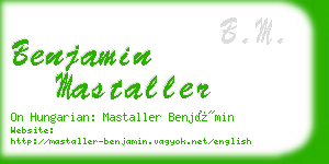 benjamin mastaller business card